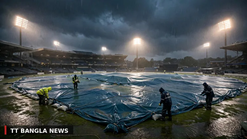 বৃষ্টি ও আলোকস্বল্পতায় বন্ধ মিরপুর টেস্টের দ্বিতীয় দিনের খেলা